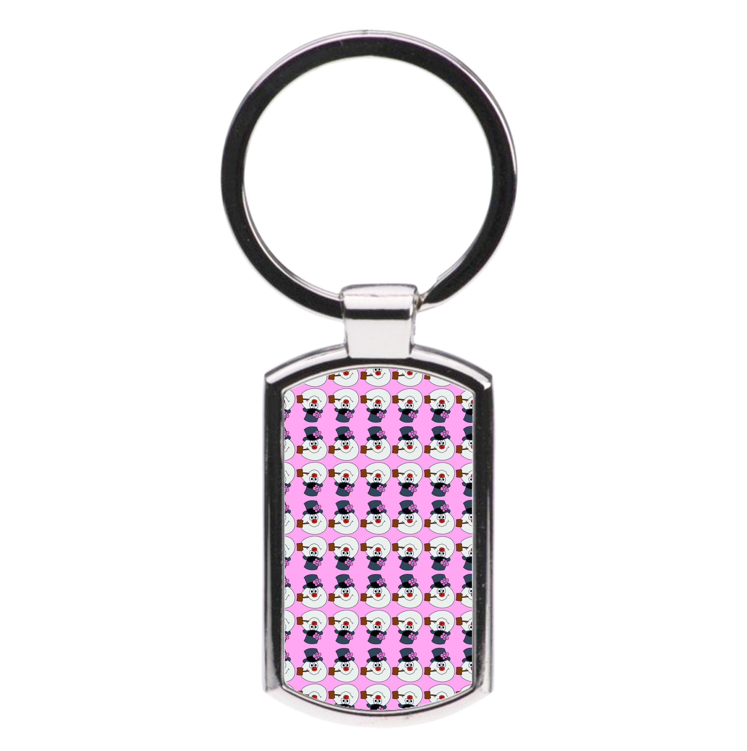 Pattern - Snowman Luxury Keyring