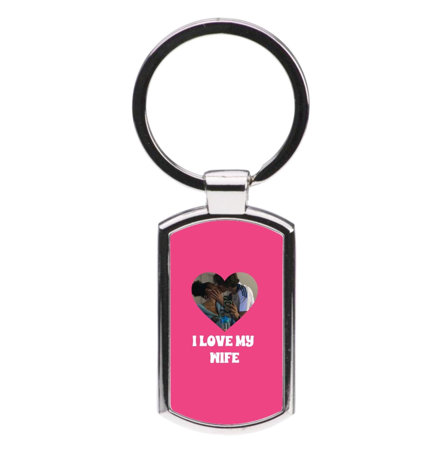 I Love My Wife - Personalised Couples Luxury Keyring