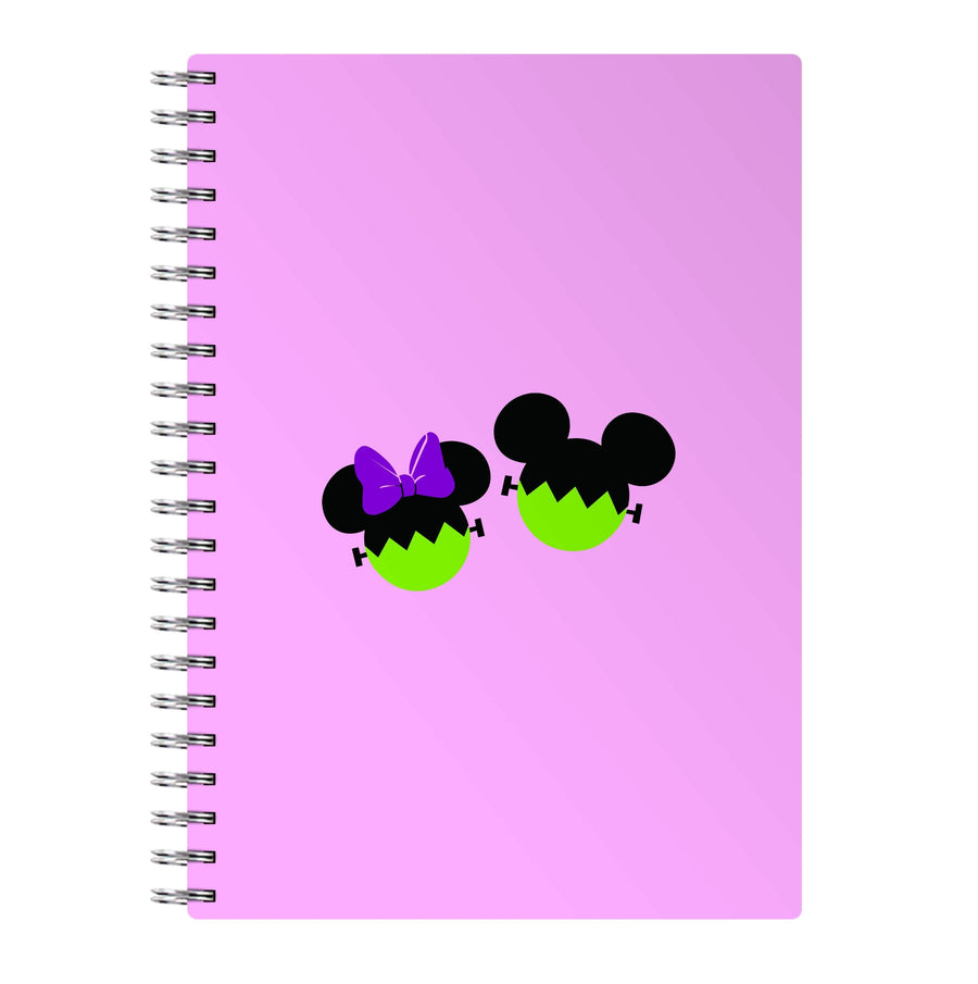Frankenstein Mikey And Minnie Mouse - Disney Halloween Notebook