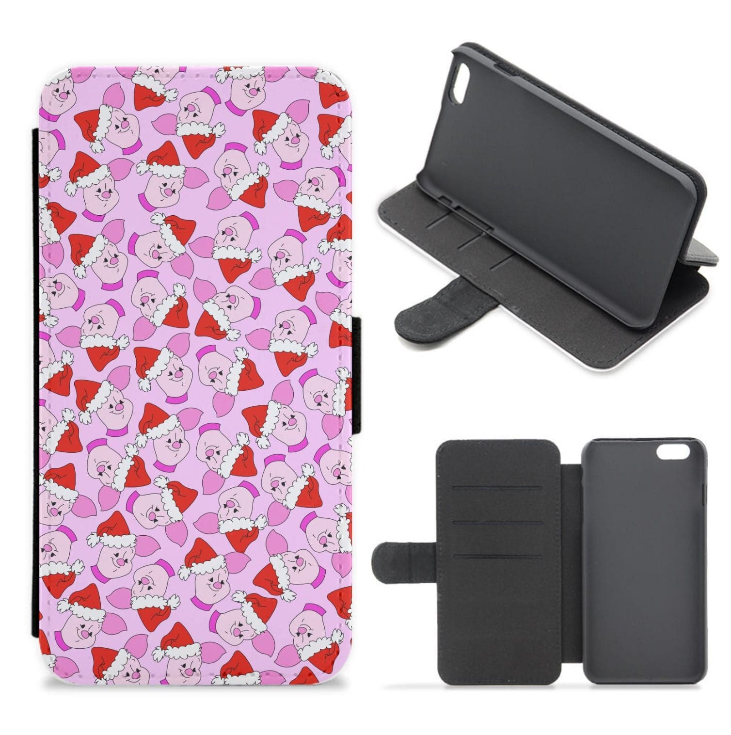 Pig Pattern Christmas Flip / Wallet Phone Case