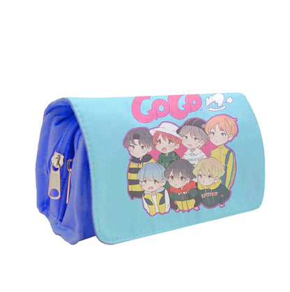 Go Go K-Pop Band Cartoon Pencil Case