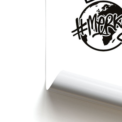 Hashtag Merky Globe Poster