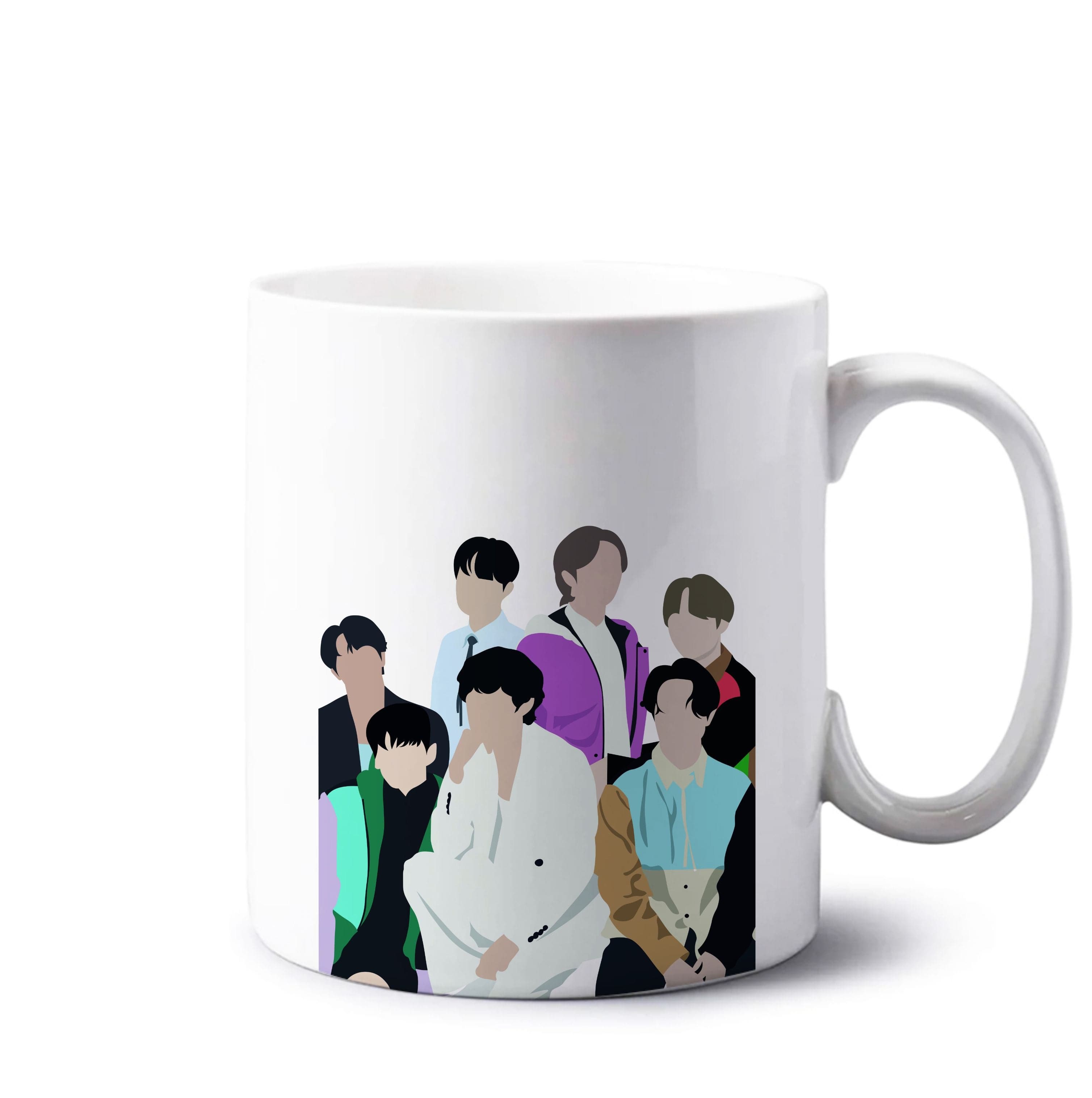 Blue K-Pop Band Members Mug