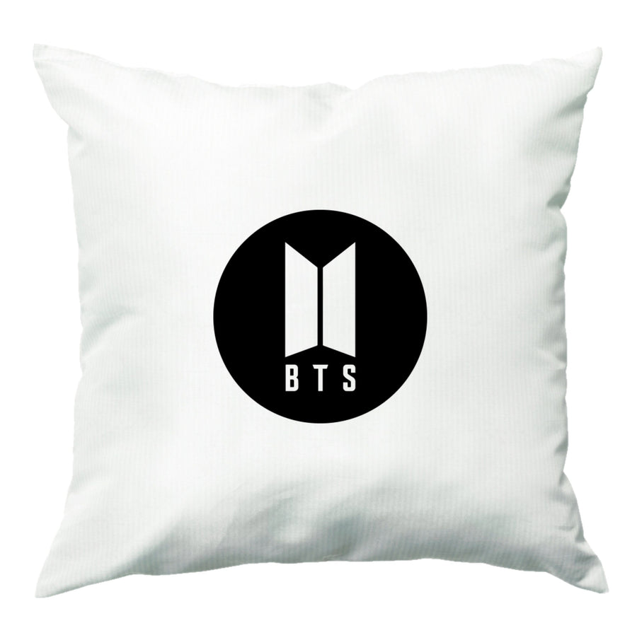 BTS logo Black - BTS Cushion