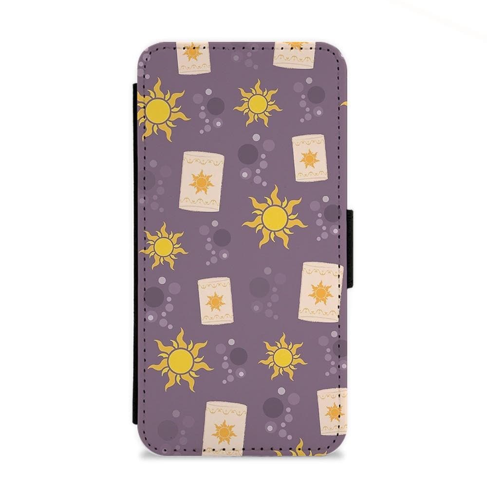 Tangled Lanterns Cartoon Flip Wallet Phone Case - Fun Cases