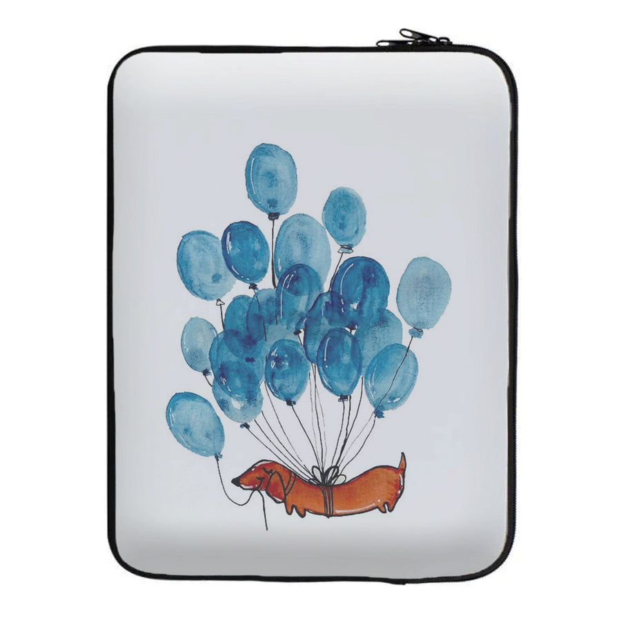 Dachshund And Balloons Laptop Sleeve