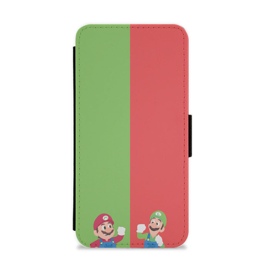 Mario And Luigi - The Super Mario Bros Flip / Wallet Phone Case