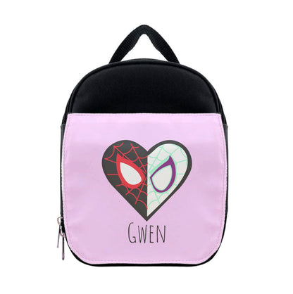 Gwen And SpiderMan - Personalised Superhero Comic Lunchbox