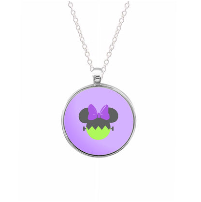 Frankenstein Girl Mouse Halloween Necklace