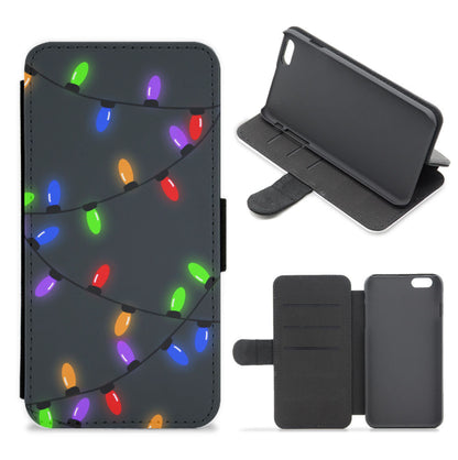 Rainbow Lights - Christmas Patterns Flip / Wallet Phone Case