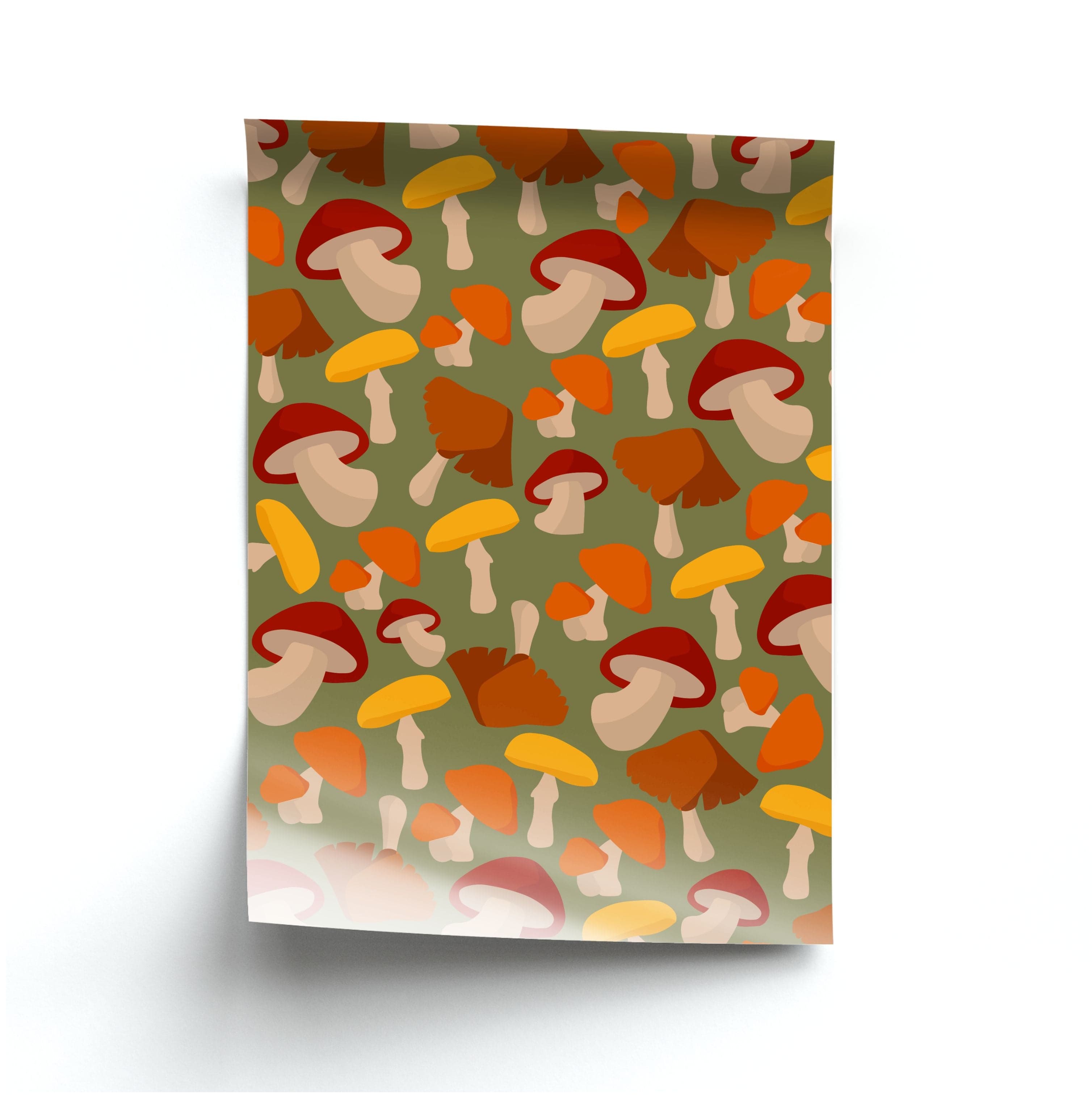 Mushroom Pattern - Autumn  Poster