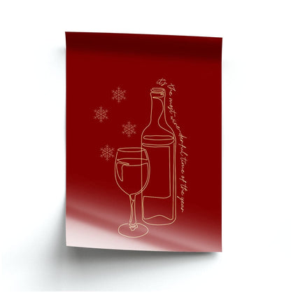 The Most Wine-derful Time - Christmas Puns Poster