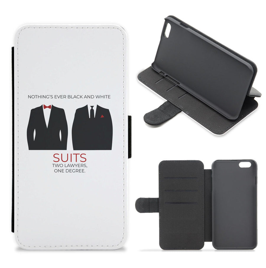 Nothings Ever Black And White - Suits Flip / Wallet Phone Case