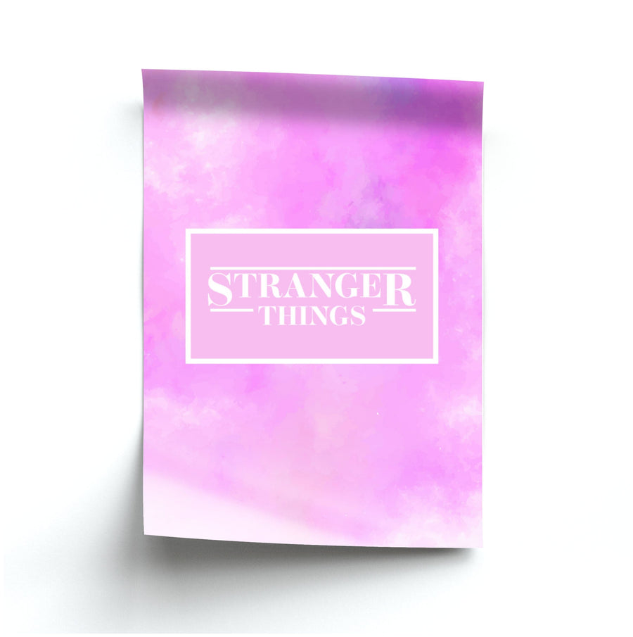 Pink Galaxy Stranger Things Poster
