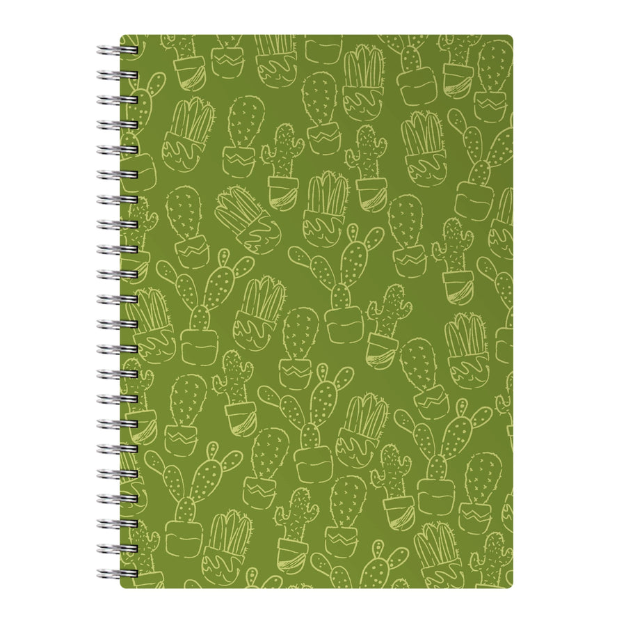 Green And Yellow Cacti - Western  Notebook
