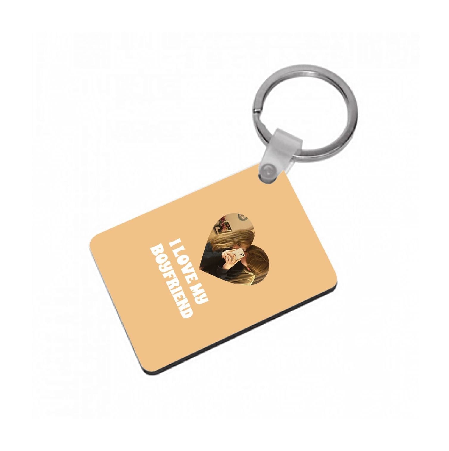 I Love My Boyfriend - Personalised Couples Keyring