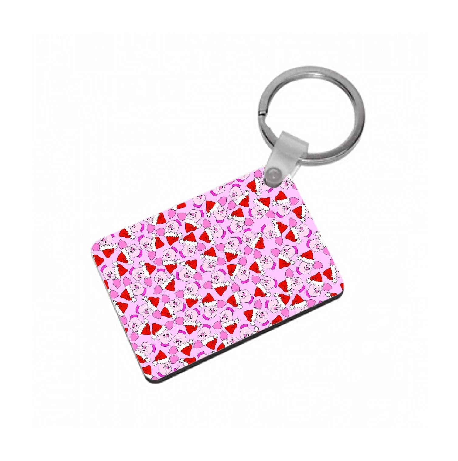 Pig Pattern Christmas Keyring