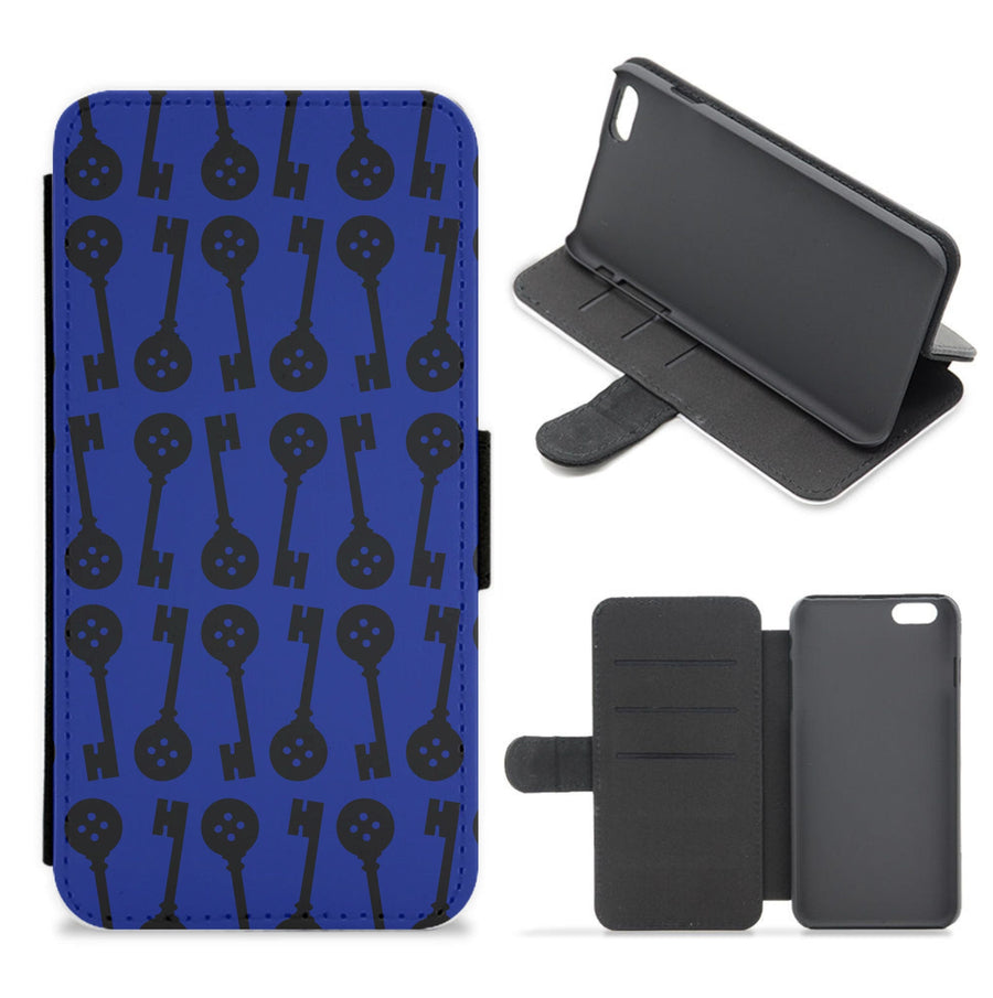 Key Pattern - Coraline Flip / Wallet Phone Case