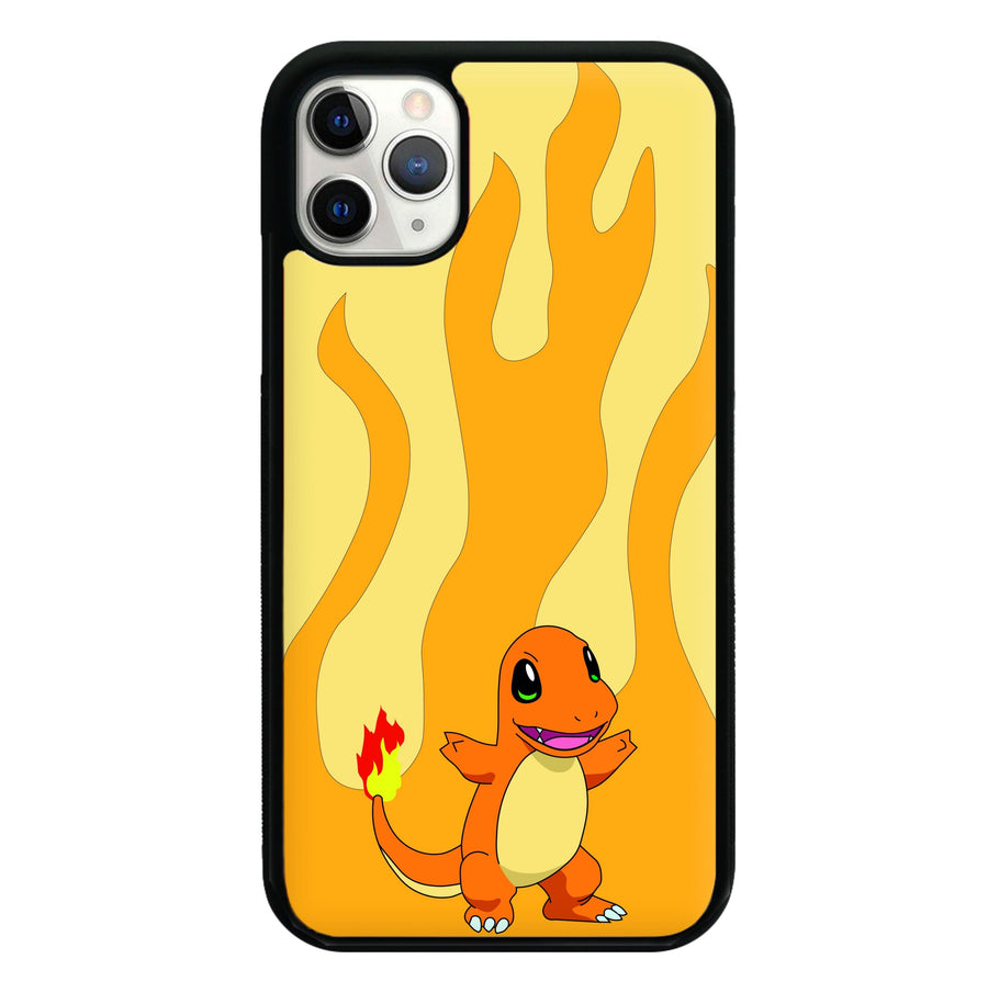Charmander fire background - Pokemon Phone Case