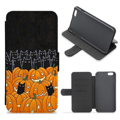 Black Cats & Lanterns - Halloween Flip / Wallet Phone Case - Fun Cases