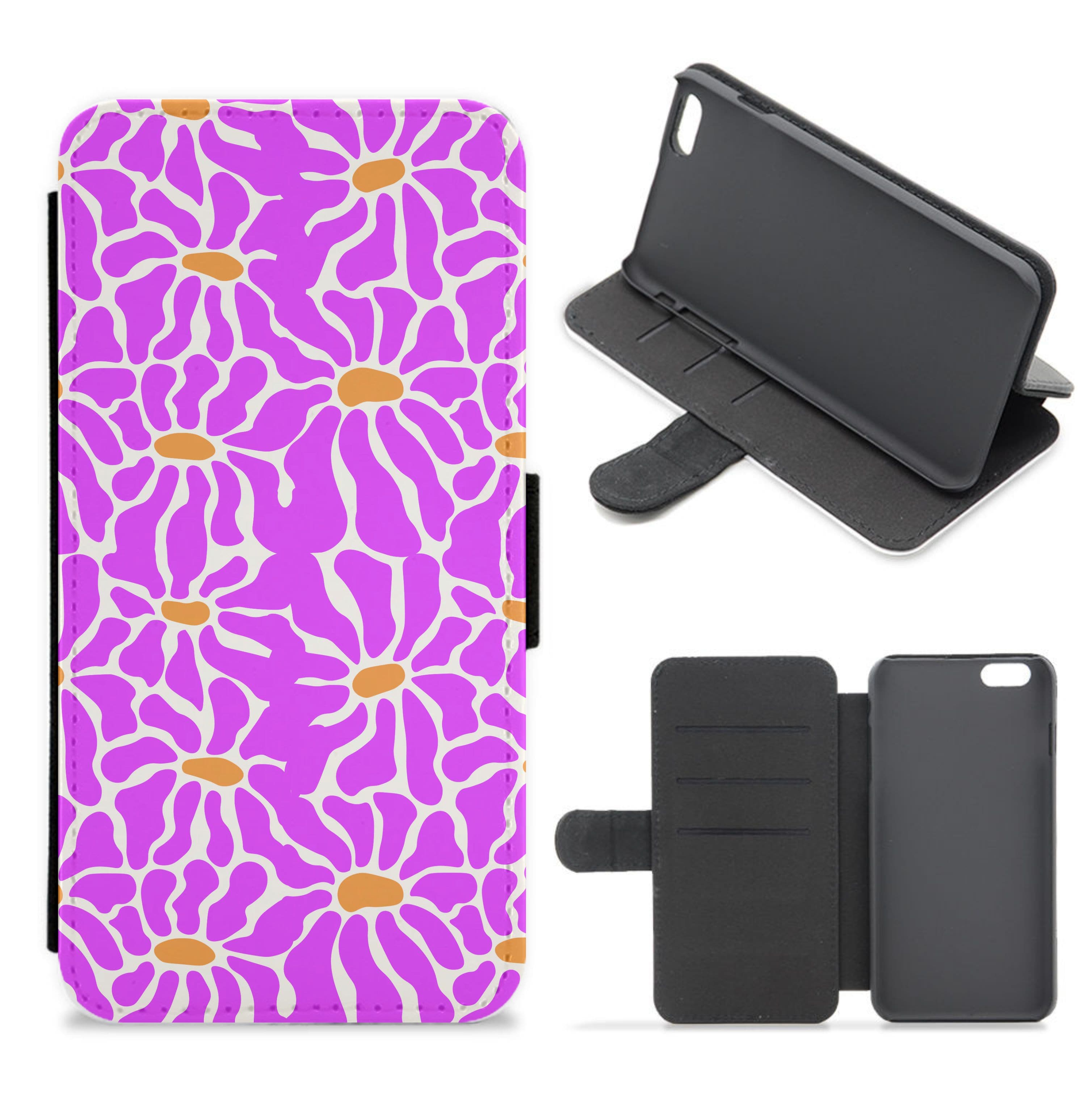 Pink Flowers - Summer Flip / Wallet Phone Case