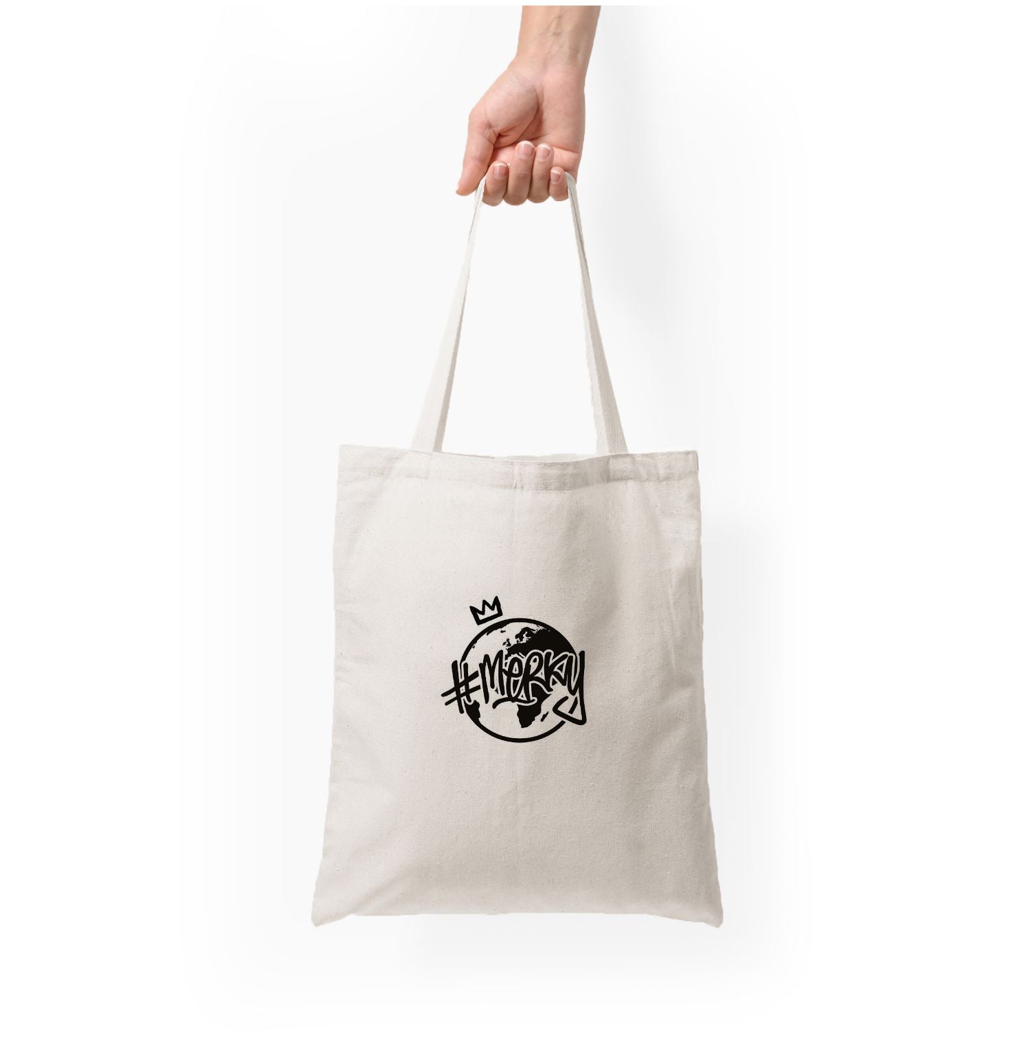 Hashtag Merky Globe Tote Bag