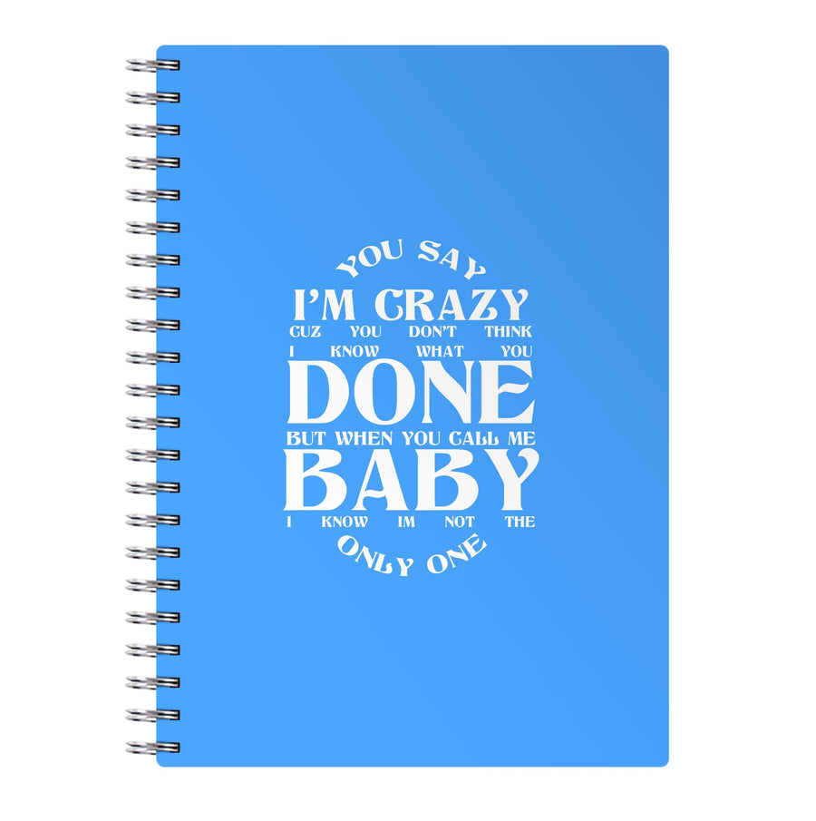 You Say I'm Crazy - Sam Smith Notebook
