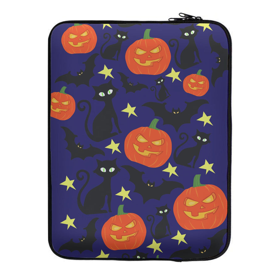 Pumpkin And Cats - Halloween Laptop Sleeve