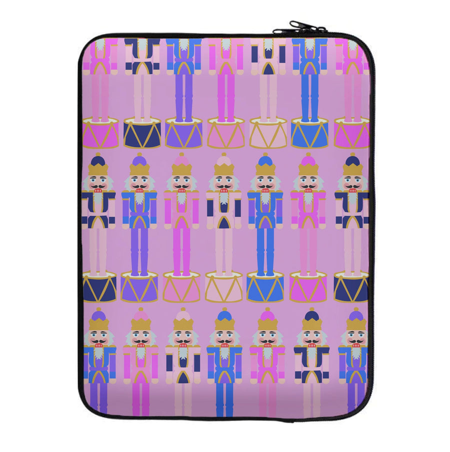 Pink Nutcracker - Christmas Patterns Laptop Sleeve