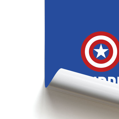 Captain America - Personalised Superhero Comic Poster