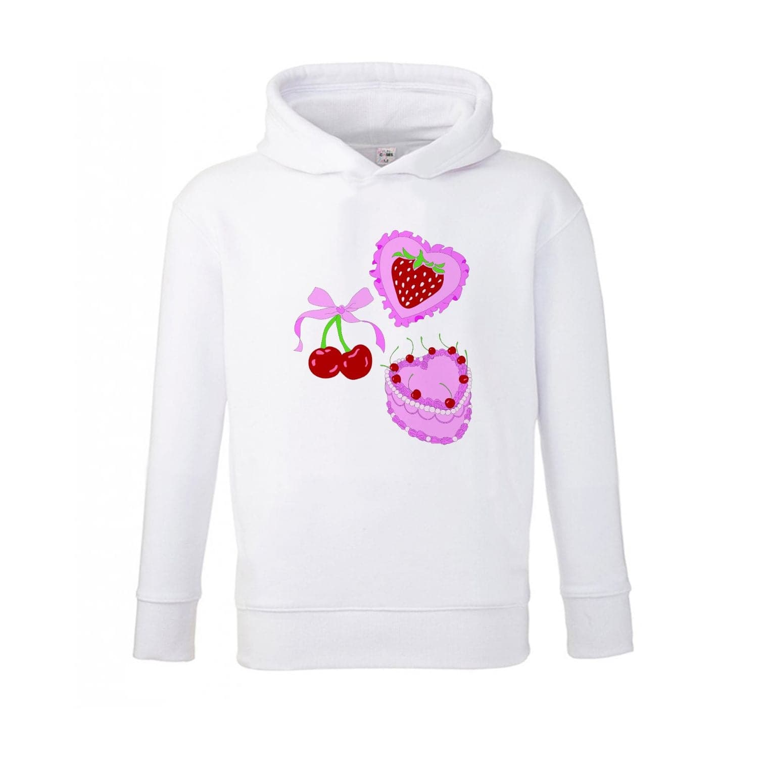 Cherries, Strawberries And Cake - Valentine's Day Kids Hoodie