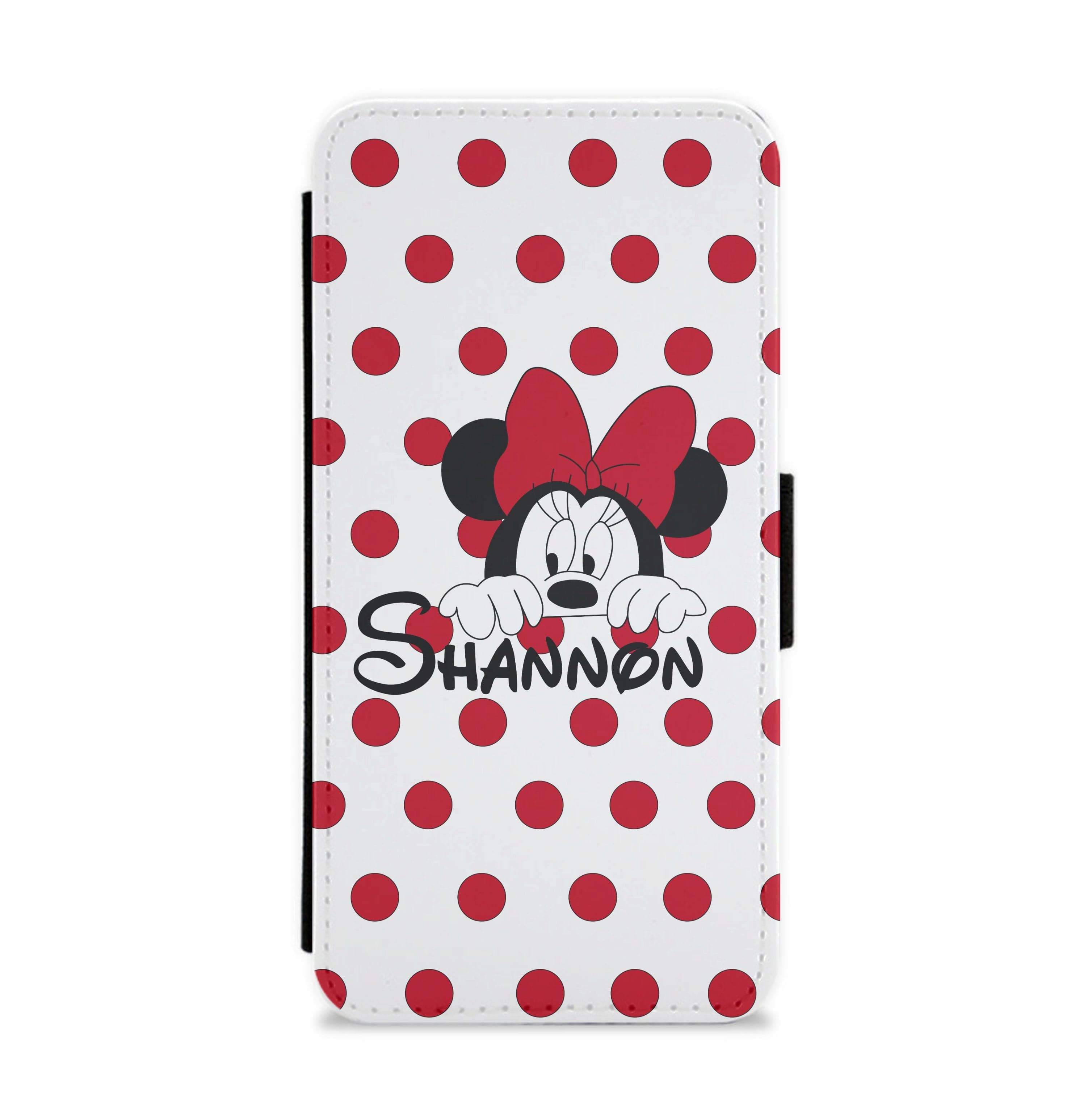 Minnie Mouse - Personalised Fairytale Flip / Wallet Phone Case