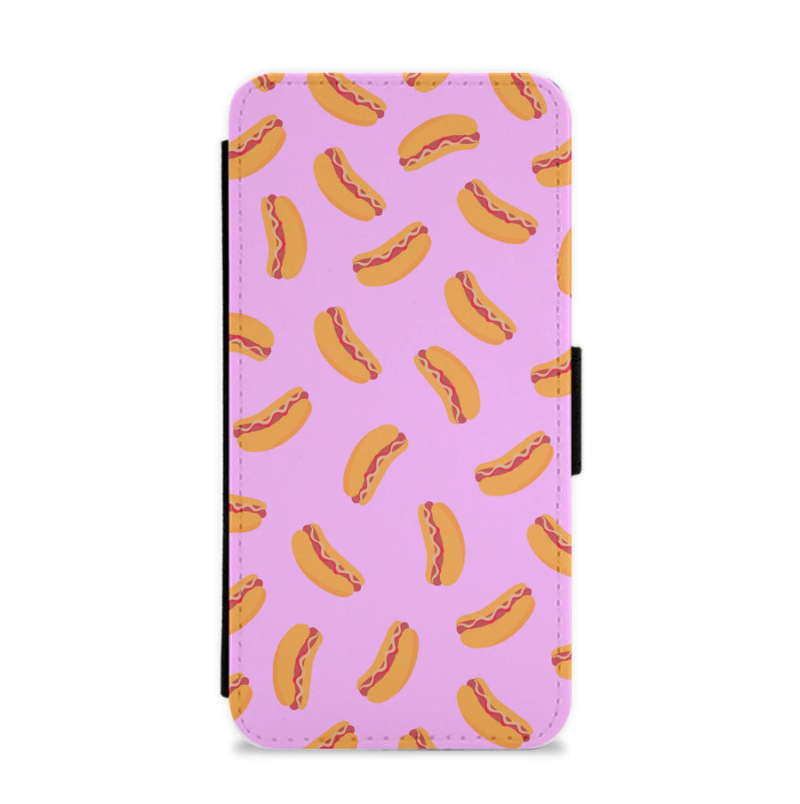 Hot Dogs - Fast Food Patterns Flip / Wallet Phone Case