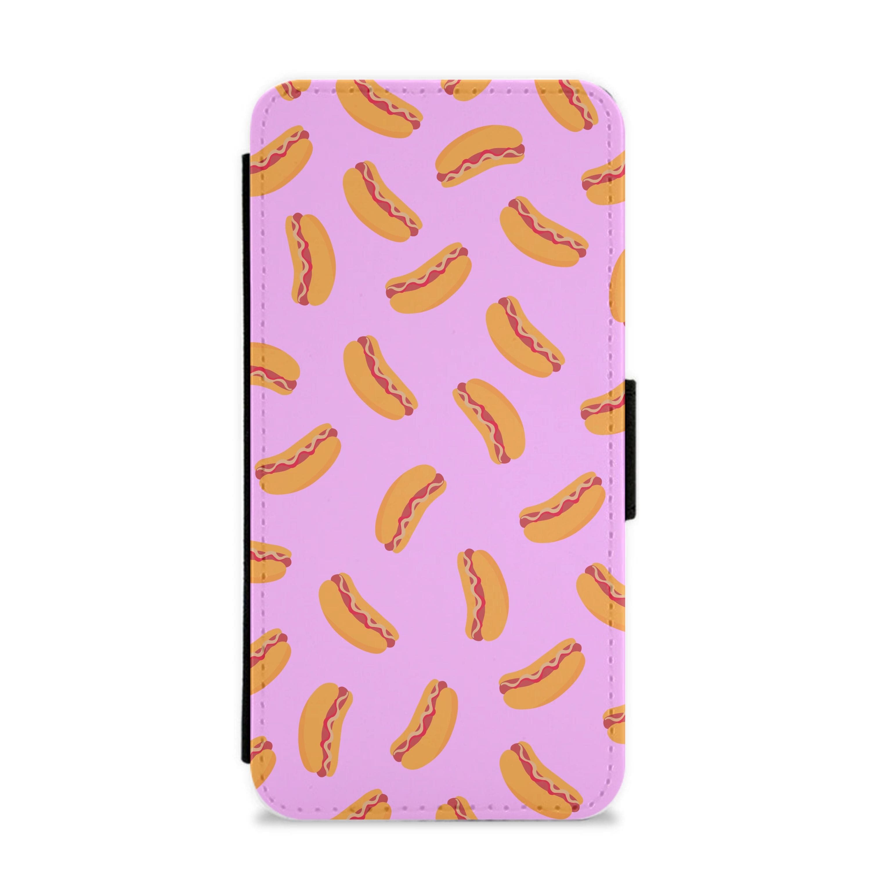 Hot Dogs - Fast Food Patterns Flip / Wallet Phone Case