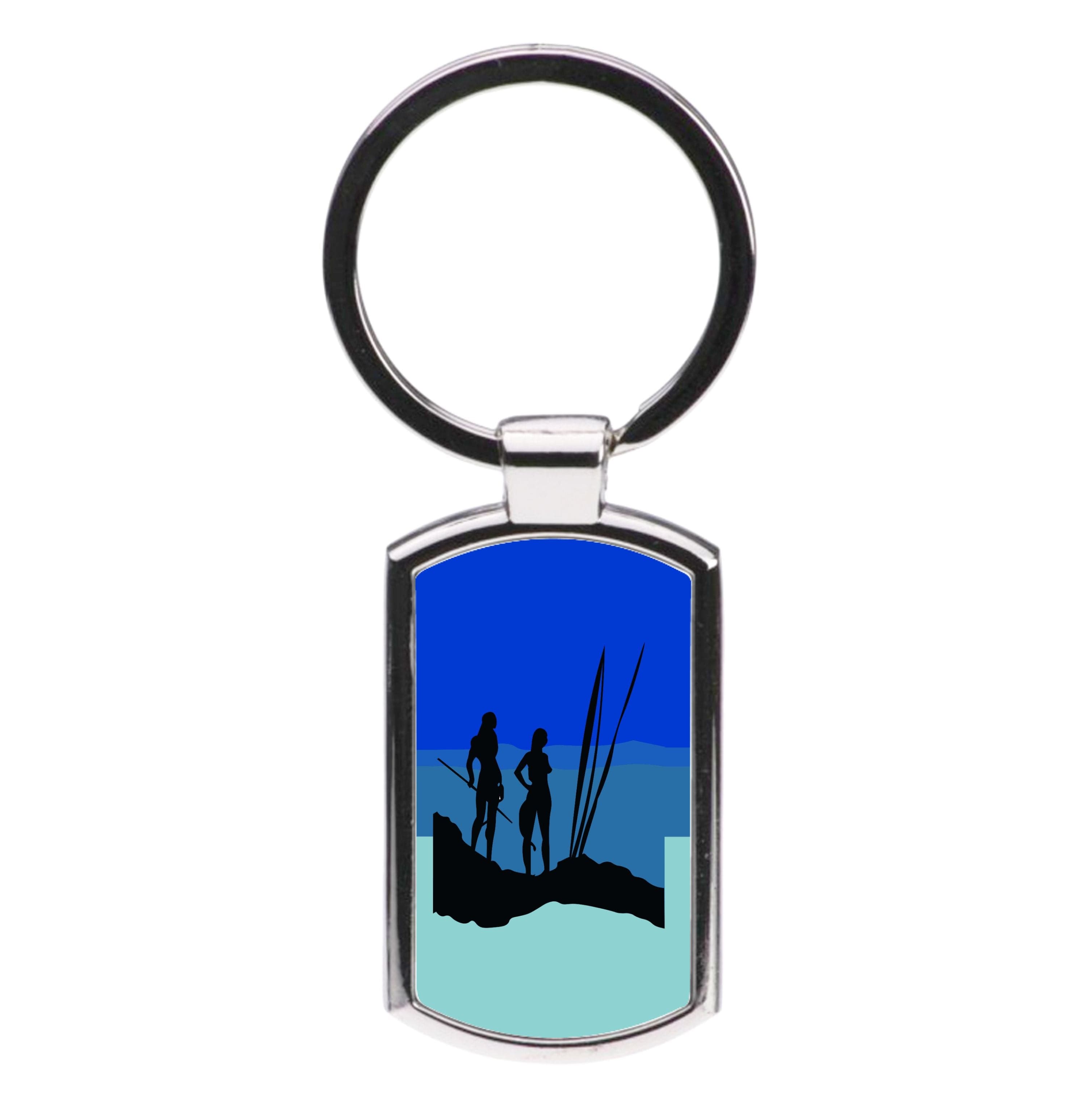 Alien World Outline Luxury Keyring