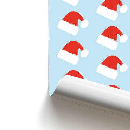 Santa Hat - Christmas Patterns Poster