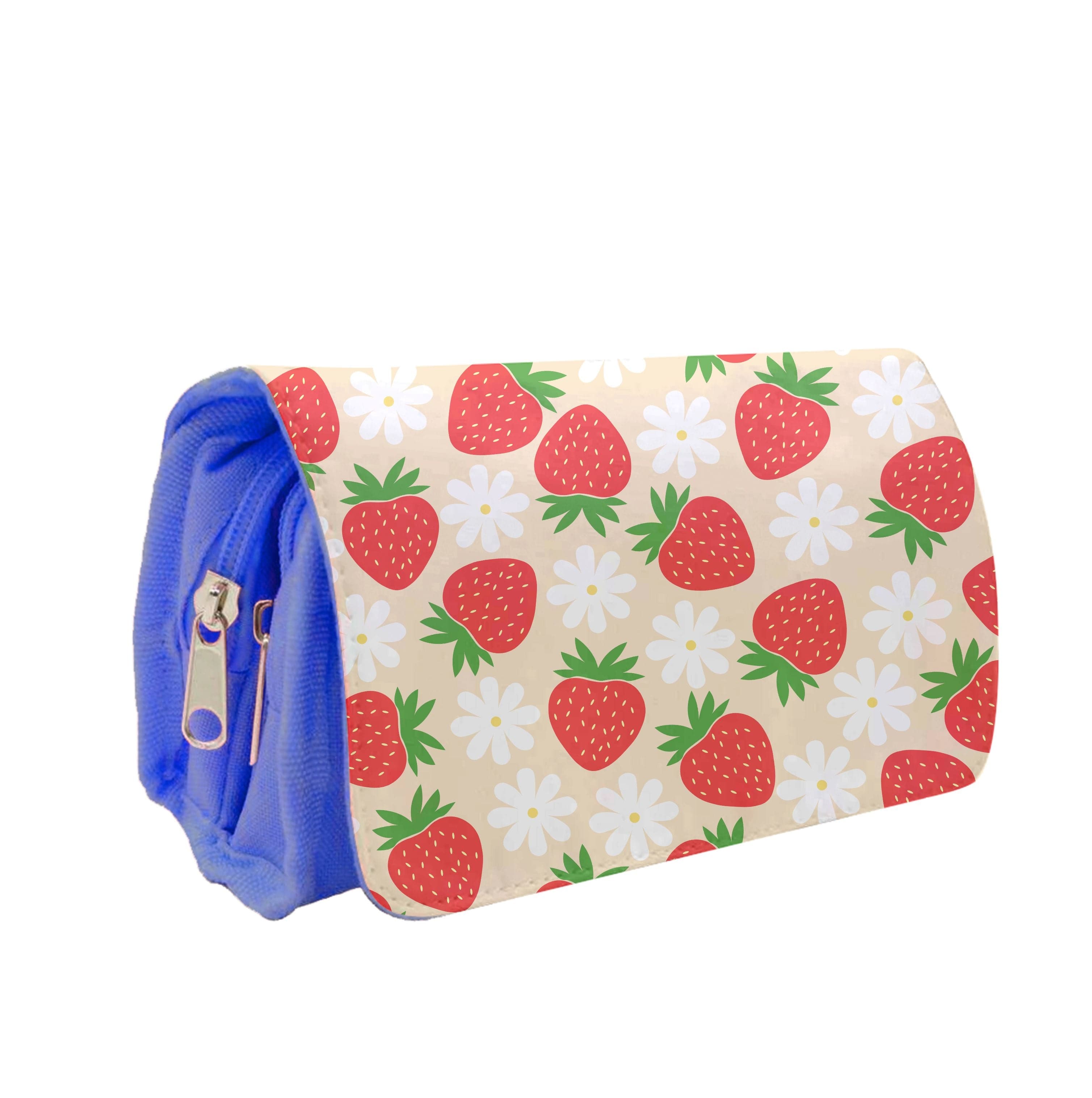 Strawberries and Flowers - Spring Patterns Pencil Case