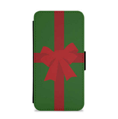 Xmas Bow - Christmas Patterns Flip / Wallet Phone Case