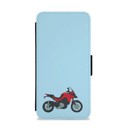 Red Motorbike - Motorbike Flip / Wallet Phone Case