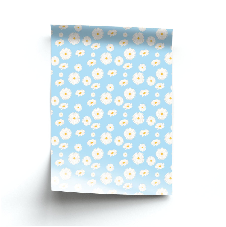 Blue Daisies - Floral Poster