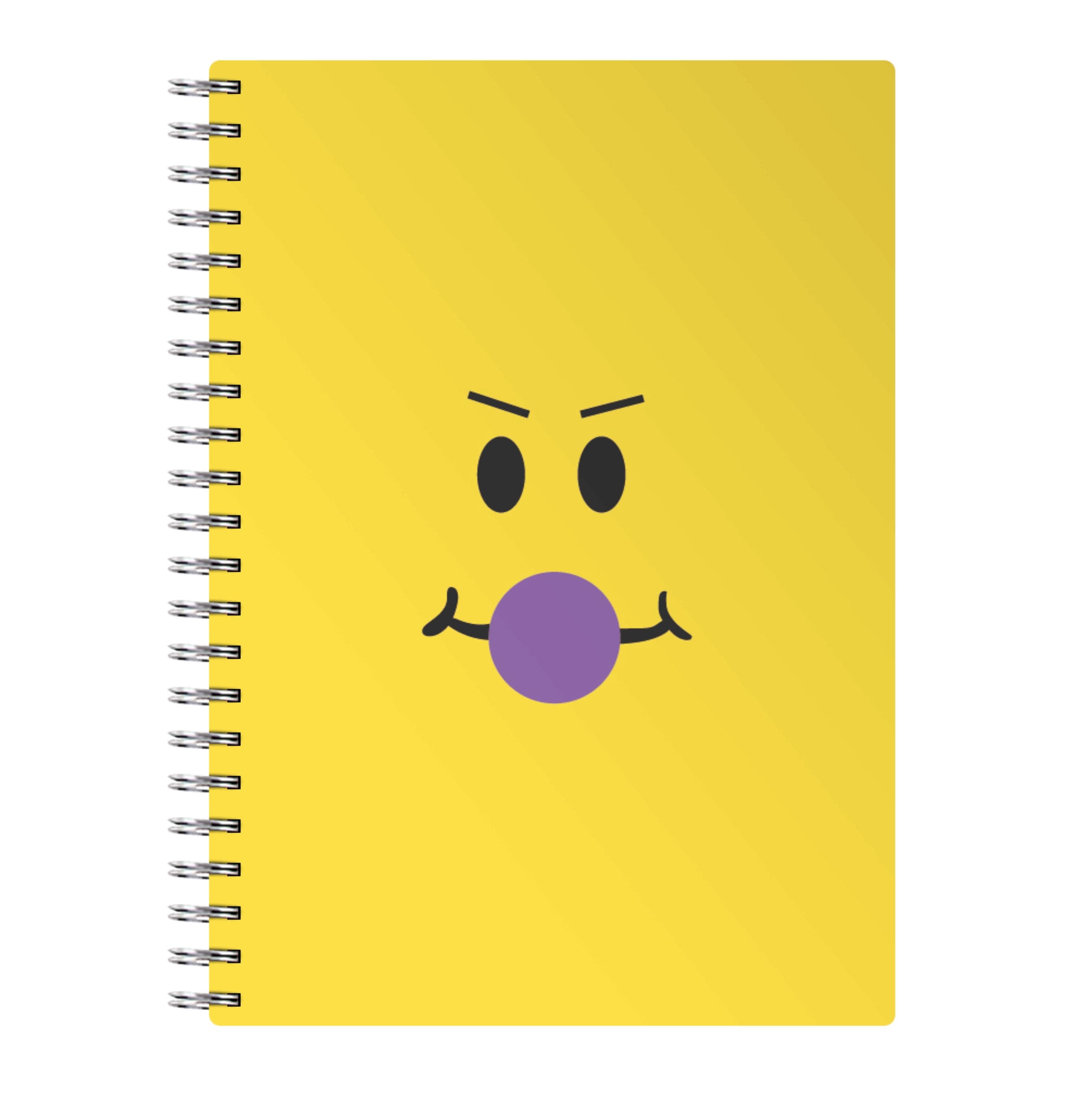 Yellow Face Purple Notebook