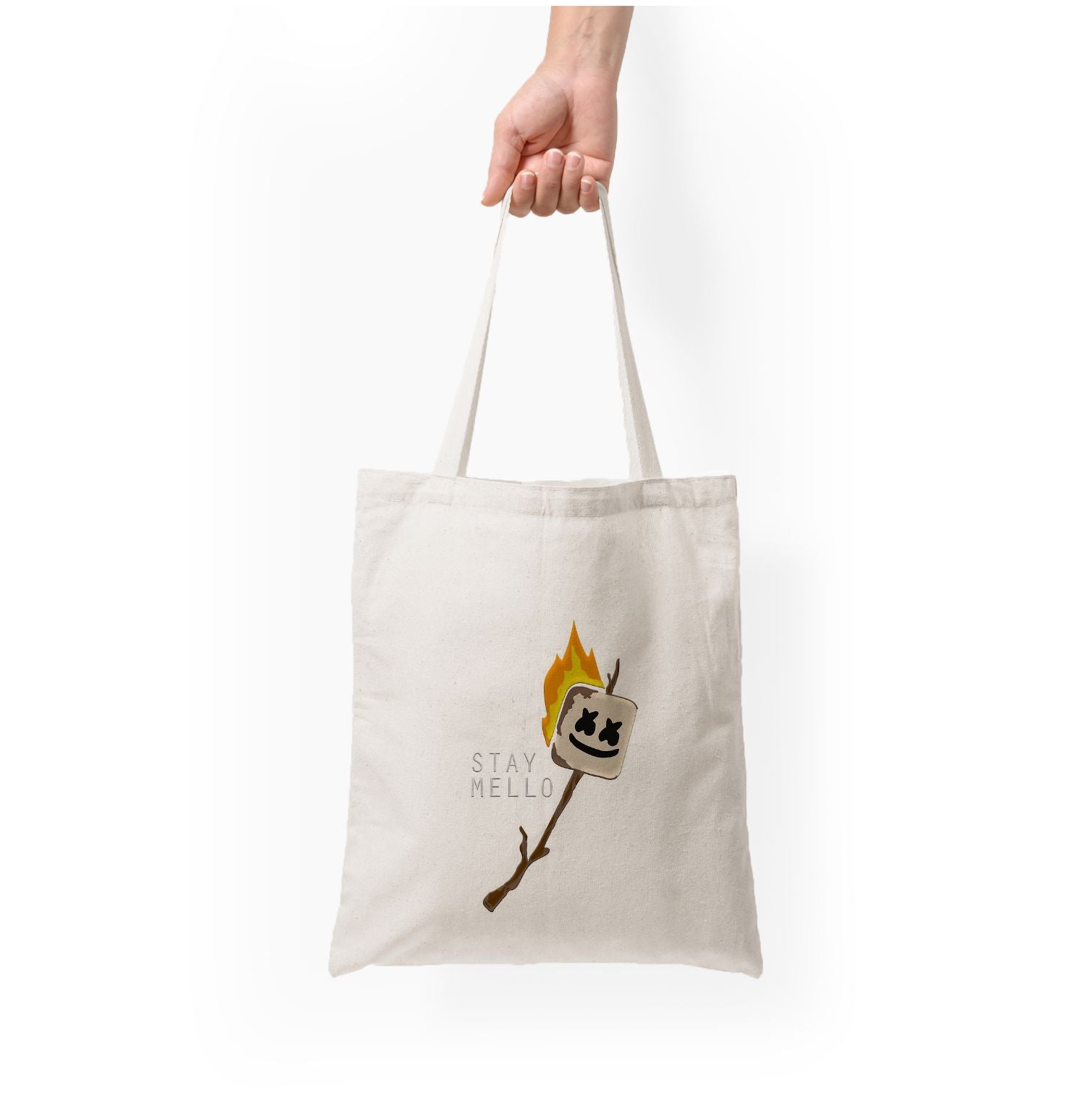 Stay Mello White Helmet DJw - White Helmet DJ Tote Bag