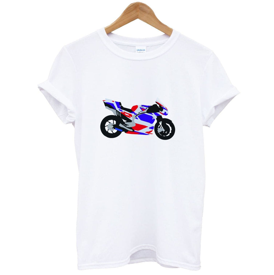 Red And Purple Motorbike - Moto GP T-Shirt