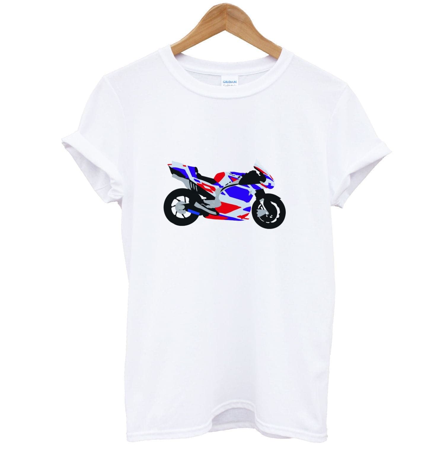 Red And Purple Motorbike - Motorbike T-Shirt