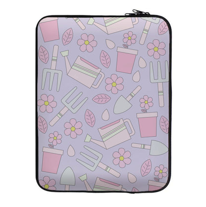 Gardening Tools - Spring Patterns Laptop Sleeve