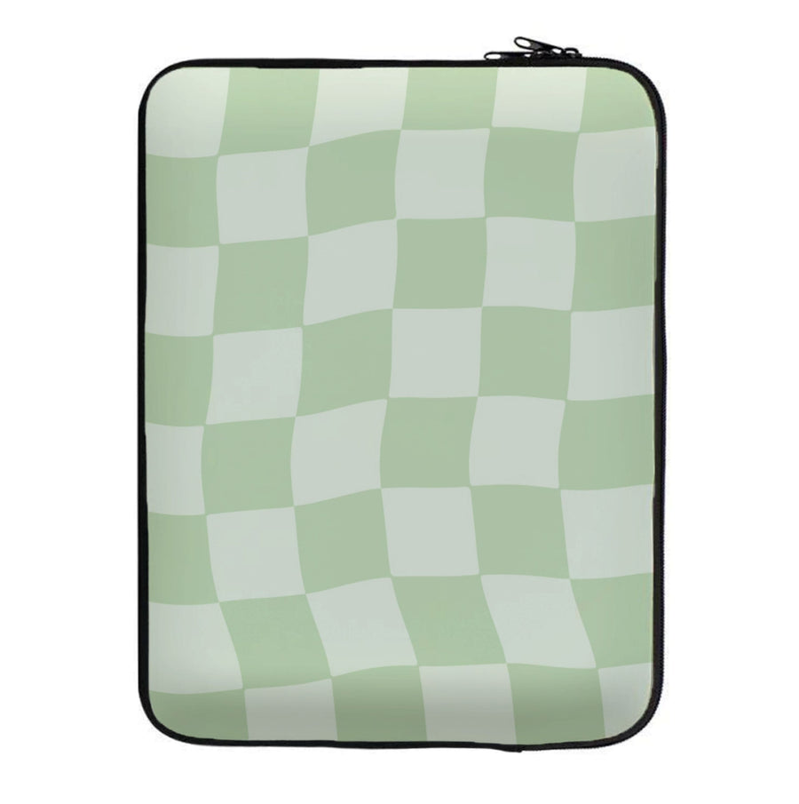 Green Checkers Laptop Sleeve