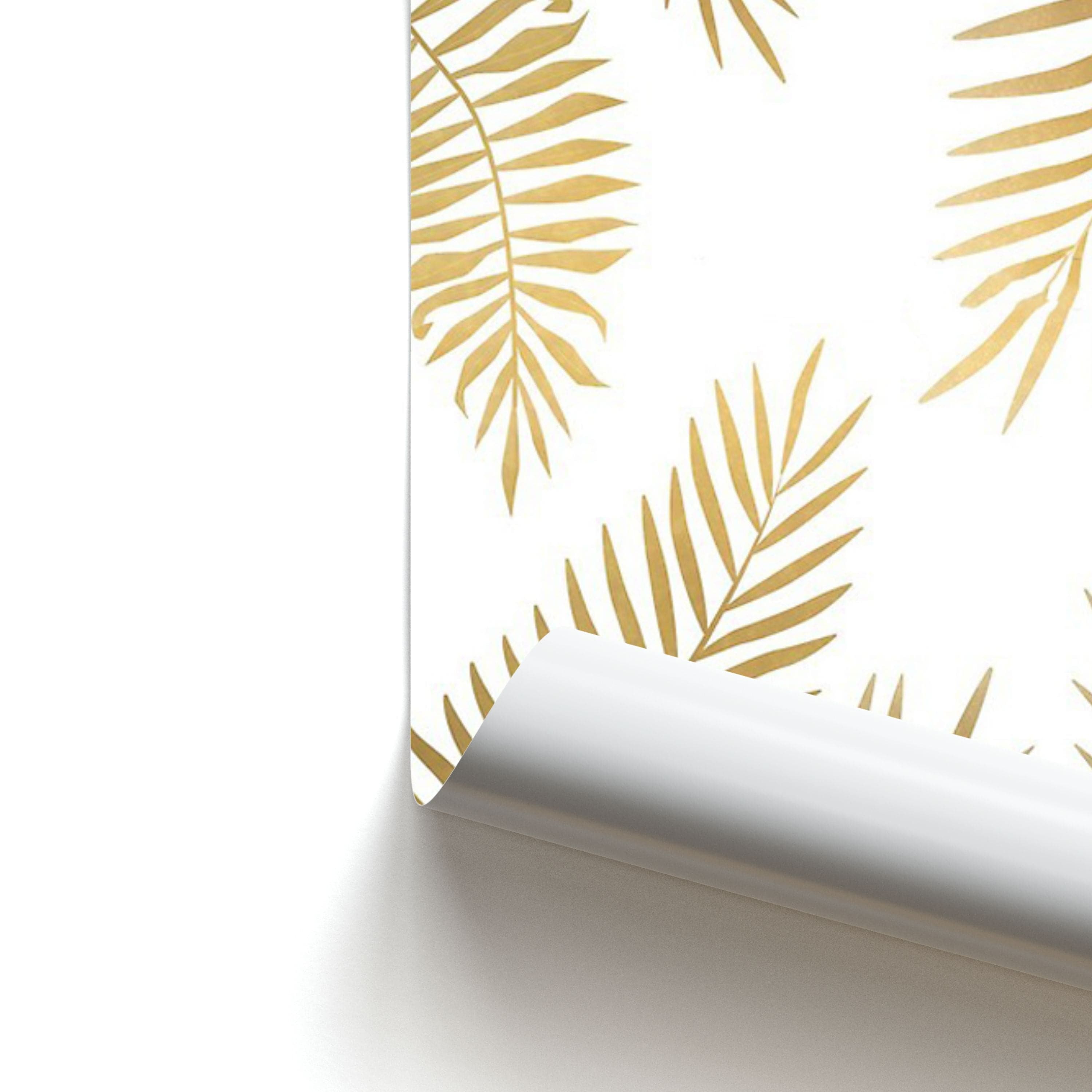 Gold Palm Leaf Pattern Poster