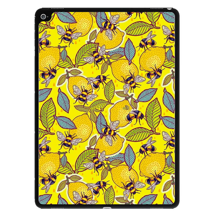 Yellow Lemon and Bee iPad Case