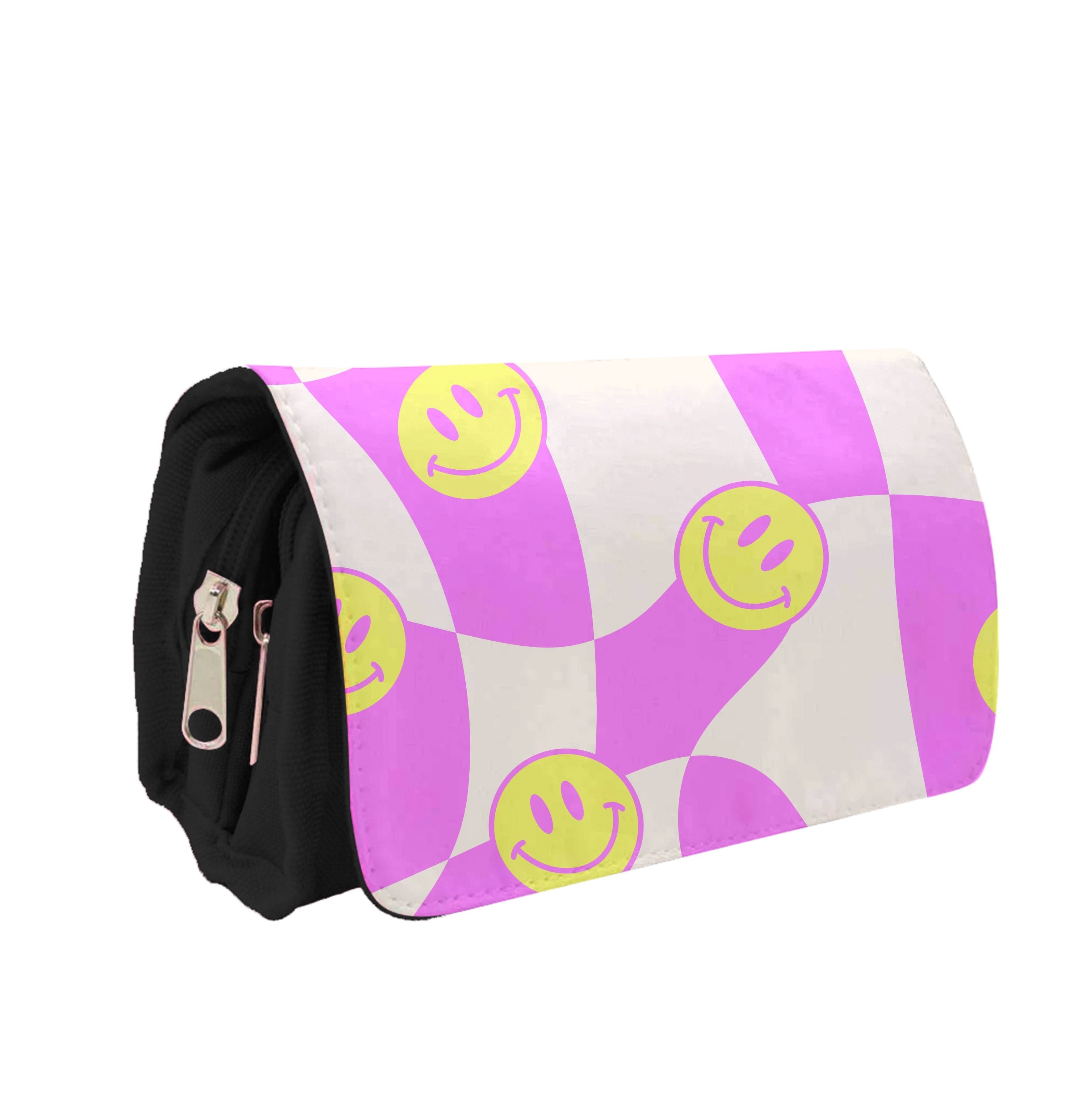 Smiley Checkboard - Trippy Patterns Pencil Case