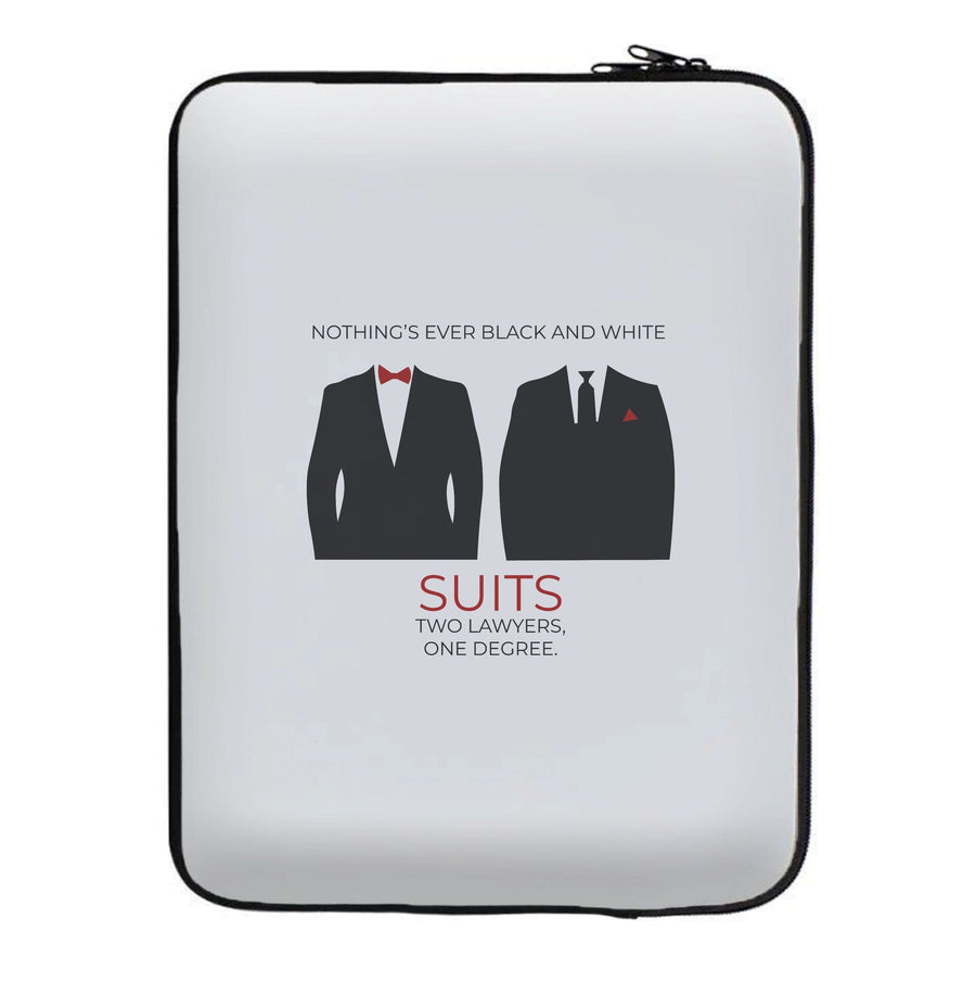 Nothings Ever Black And White - Suits Laptop Sleeve